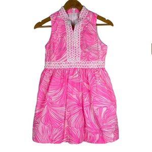 Lilly Pulitzer Mini Franci Dress Prosecco Pink White Sleeveless Size 12 NEW